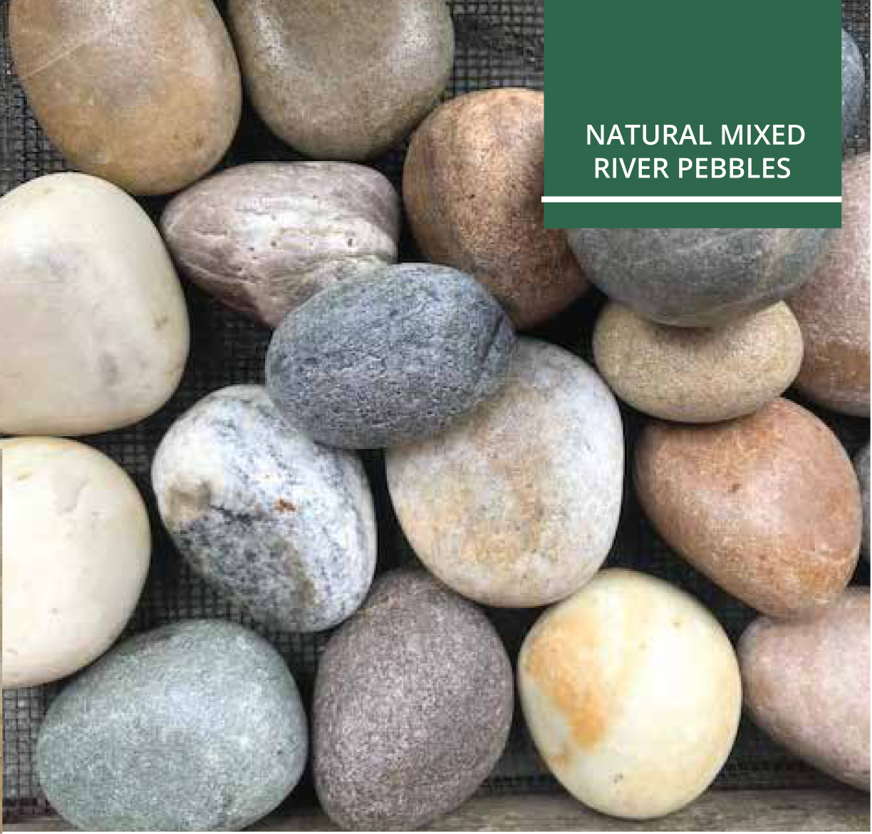 Natural Mixed River Pebbles from Krishna stone works