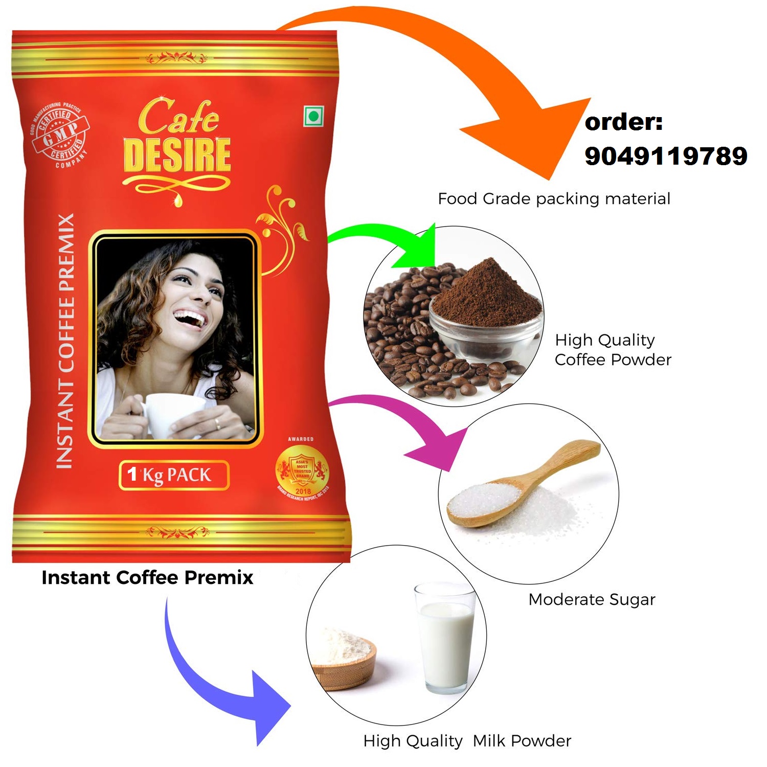 Red-Pack Coffee Premix Powder from Laxmi Cafe Desire
