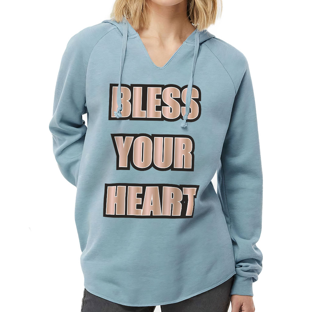 Bless Your Heart California Wave Wash Hoodie – Cool Hooded Sweatshirt – Inspirational Hoodie from Zarta