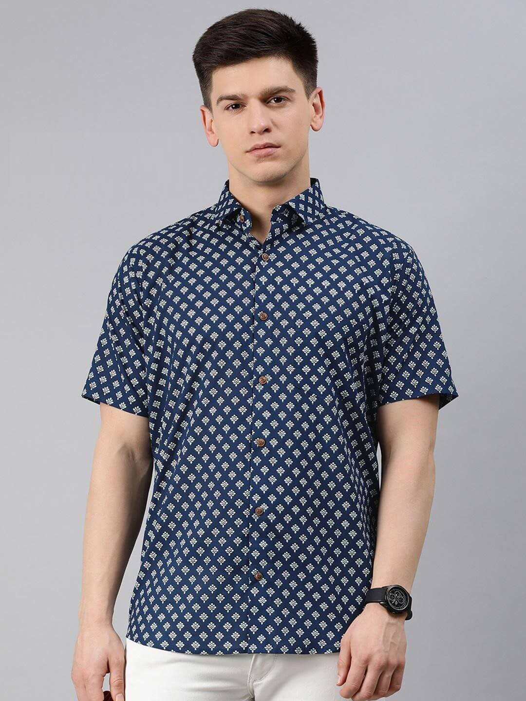Men's Printed Cotton Shirt  from FabricKart