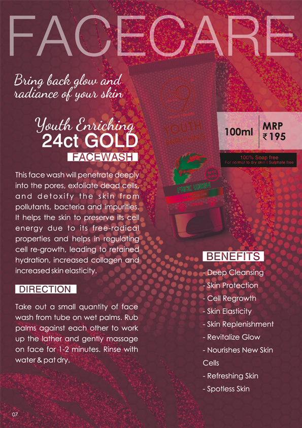 Youth Enriching 24ct GOLD FACEWASH from Nandhuyazz All Herbal Products 
