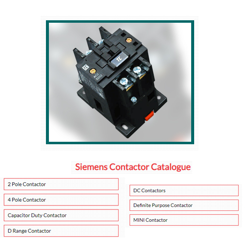 Siemens Contactor from Darshil Enterprise - Siemens Switchgear contractor Dealer in Ahmedabad