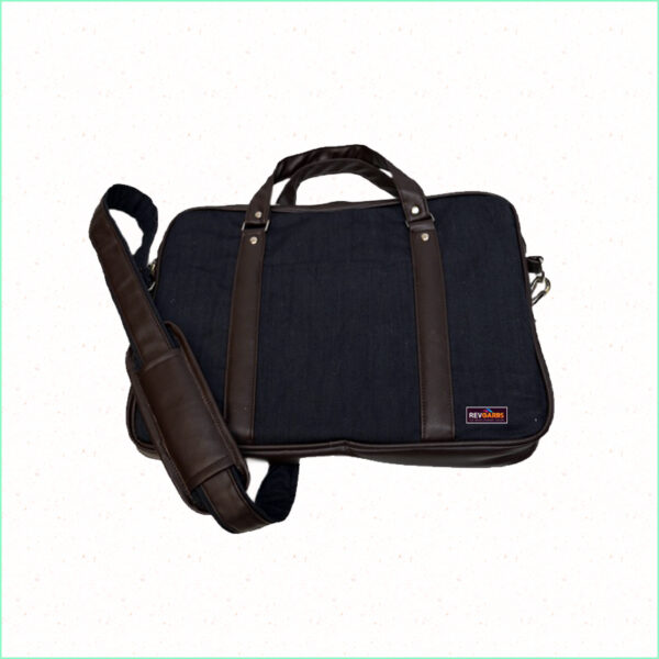 Cotton Laptop Bag with Lining and PU Handle from Revgarbs
