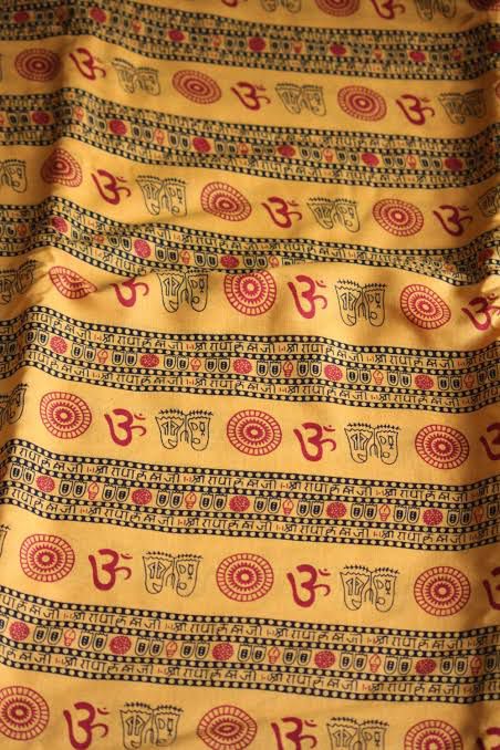 Hand Block Om Printed Fabric from Rraasaa Textiles