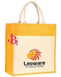 Jute Promotional Bags with Cotton Pocket from H A Exports