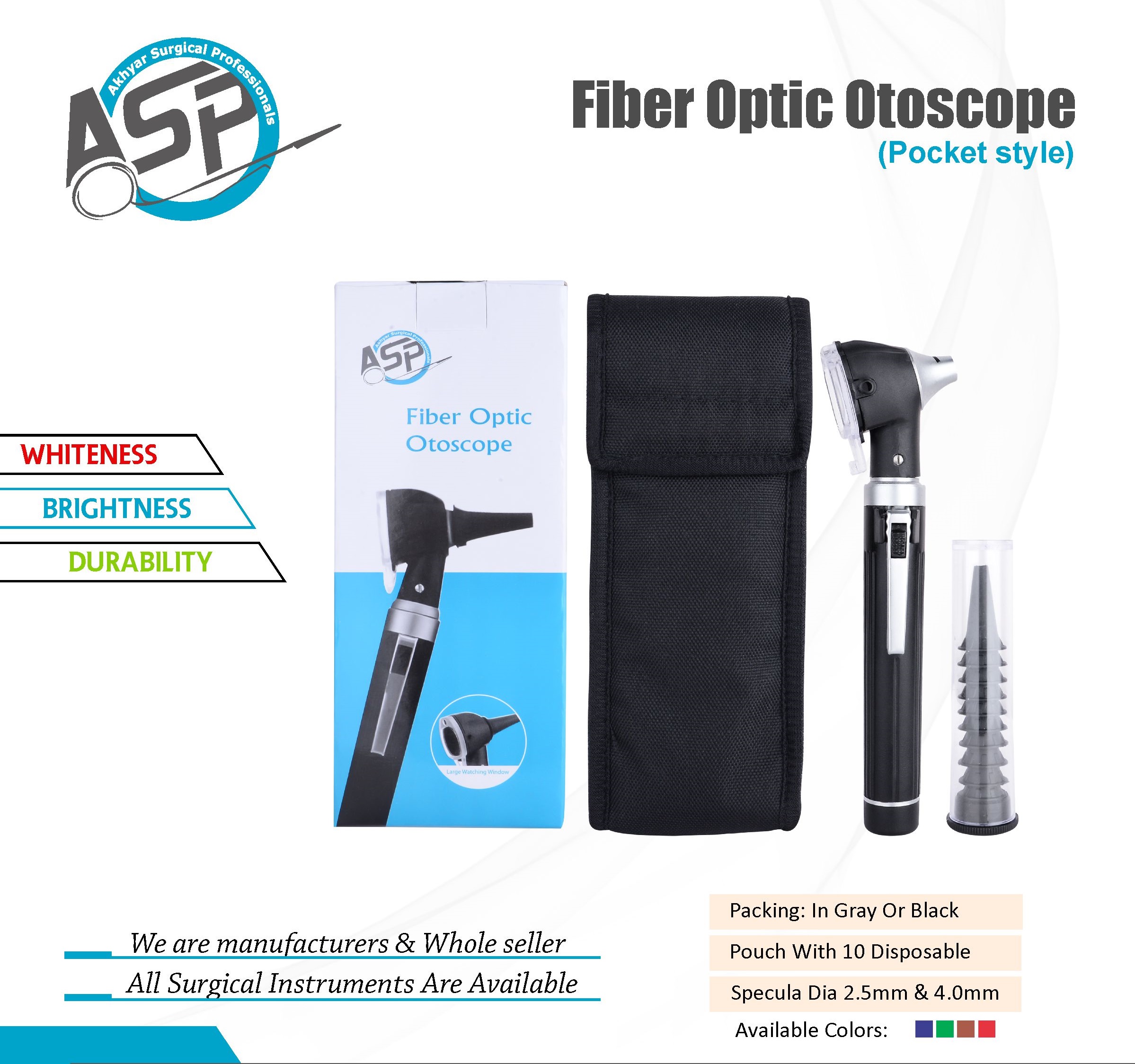 Fiber Optic Mini Otoscope from Akhyar Surgical Professionals