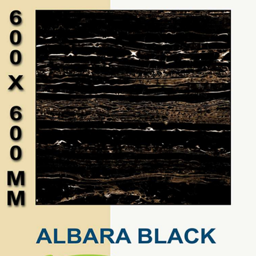 High Glossy Finish Albara Black Vitrified Tiles from Lenora vitrified