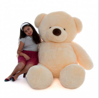 ToYBULK customized 60 Inch Tall (5 Feet) Manufacturing Life Size Vanilla Cream Color Teddy Bear from ToYBULK