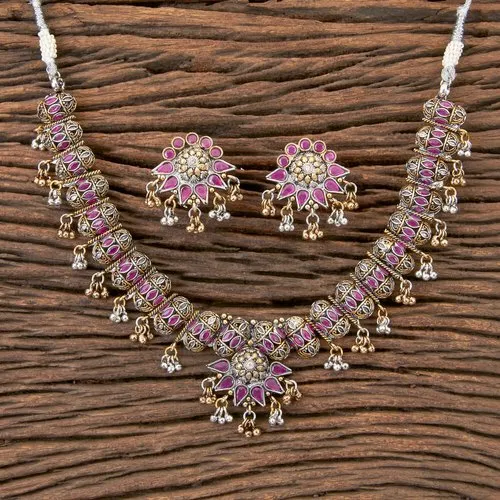 Two Tone Plated Antique Classic Necklace 203359