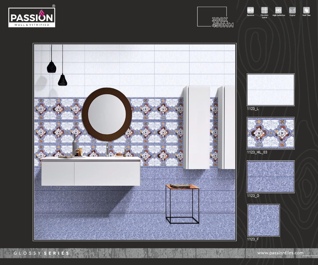 Designer Wall Tiles - Glossy Series from Passion Vitrified