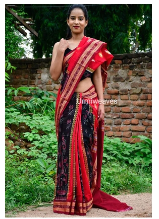 Samyukta - Masterpiece Sambalpuri Cotton Saree from Urmi Weaves