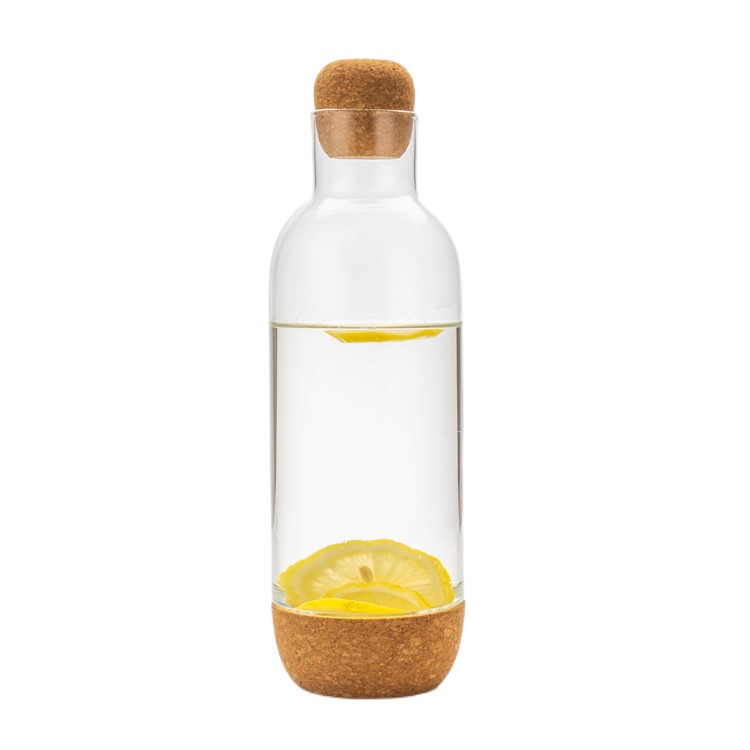 Glass Water Pitcher Glass Juice Bottle Home Use Glass Water Carafe With Cork Lid from DingMu glassware store