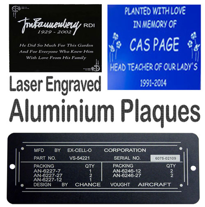 ALUMINIUM PLAQUE - LASER ENGRAVED from Stickers n Things