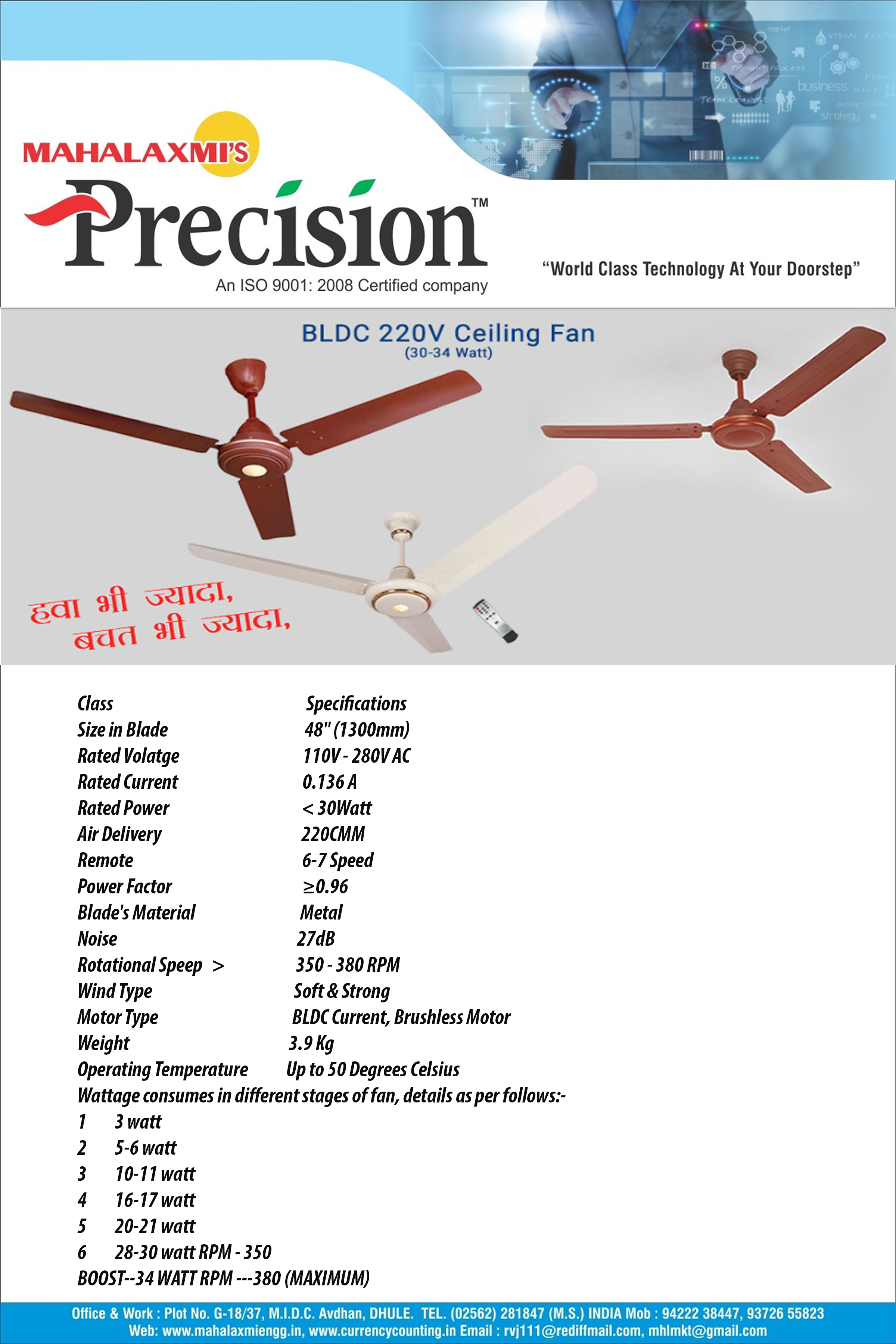 Energy saving fan from Mahalaxmi Engineering