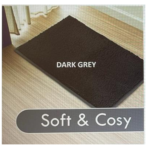 Dark Grey Colour Soft & Cosy Bathroom Mat/Door Mat from OPERA TEXTILE TRADING COMPANY