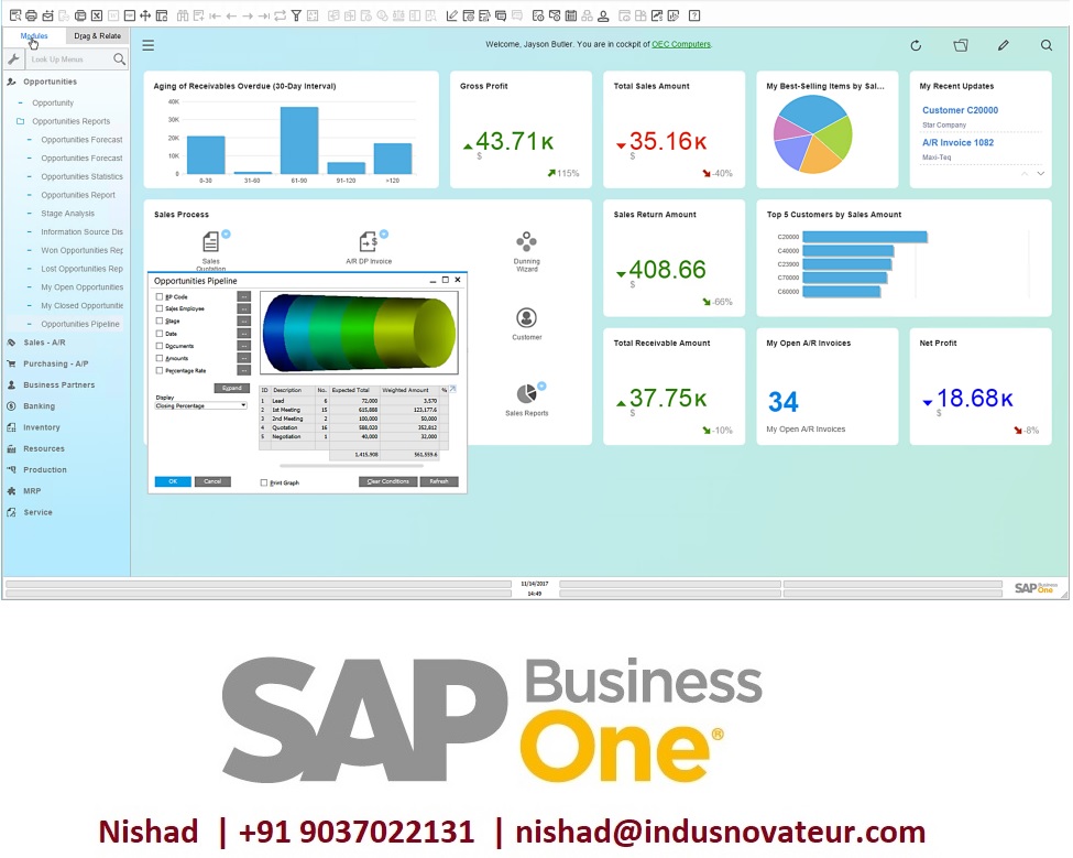ERP Software - SAP Business One, SAP Business By Design, SAP S4HANA, SAP R3 from Indus Novateur Softech Pvt Ltd