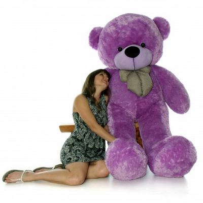 ToYBULK customized 5 Feet Tall (60 Inch) Toy's Manufacturing Life Size Purple Color Teddy Bear  from ToYBULK