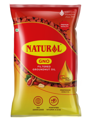 Filtered Groundnut Oil 1L from Udyog Mandir - Naturals Healthy Food