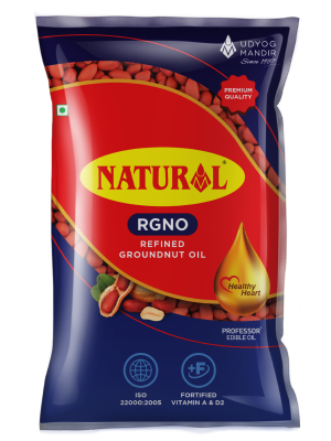Refined Groundnut Oil 1L from Udyog Mandir - Naturals Healthy Food