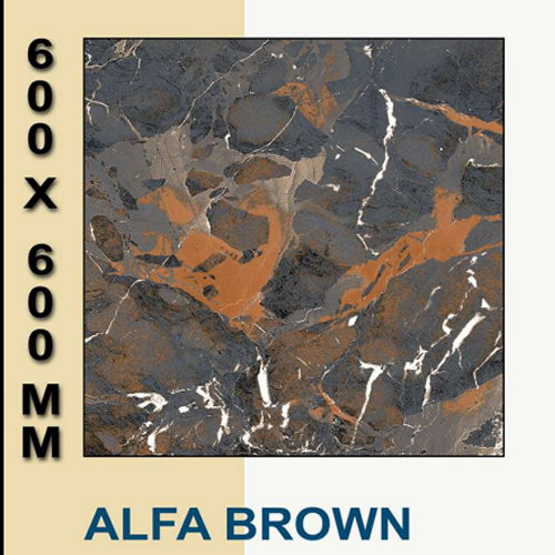 High Glossy Finish Alfa Brown Vitrified Tiles from Lenora vitrified