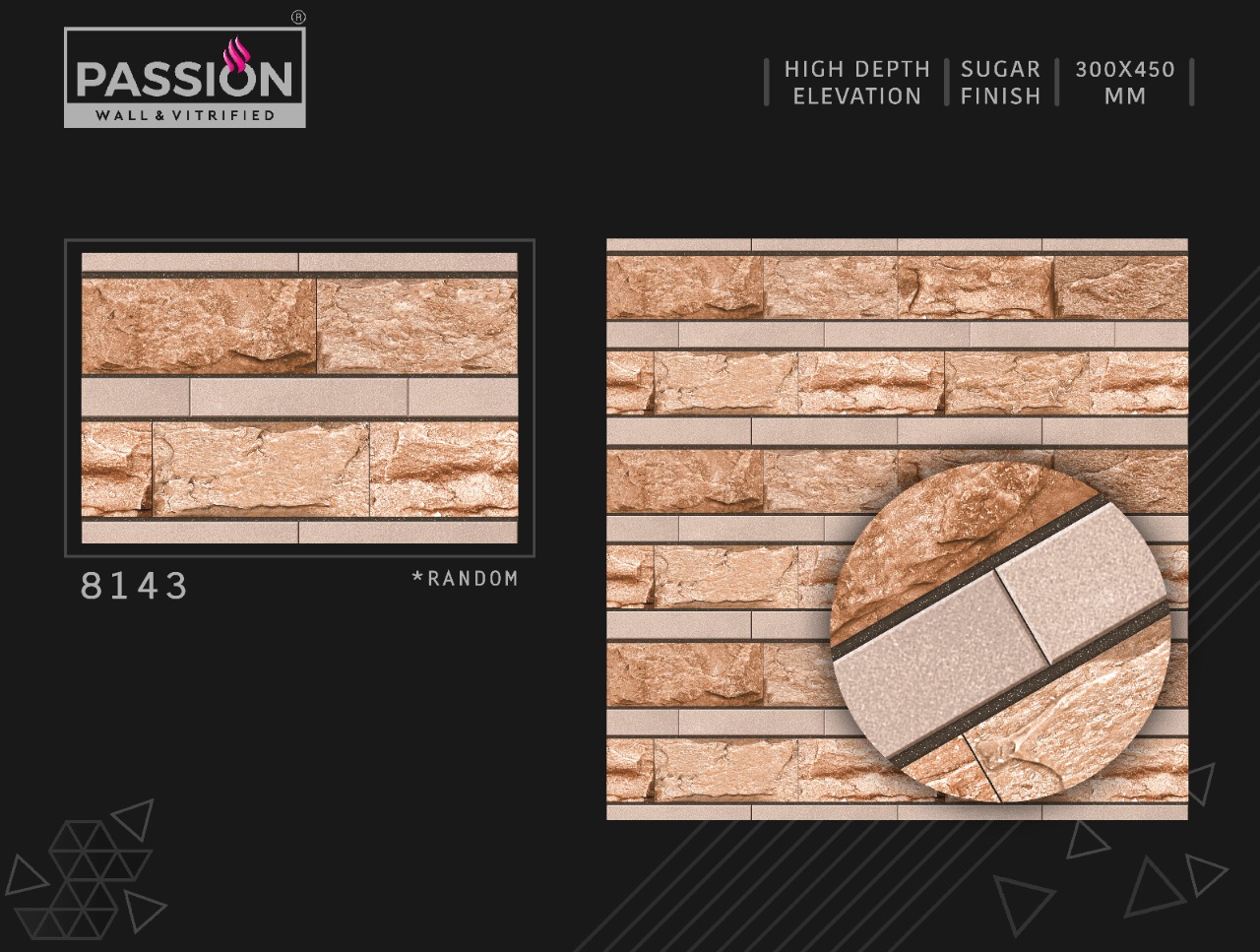 8143 High Depth Elevation Tiles from Passion Vitrified