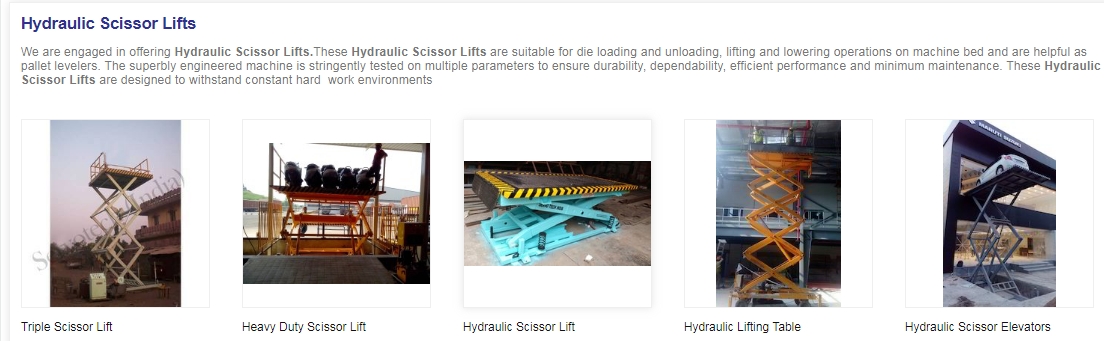 Hydraulic Scissor Lifts from Servo Tech (India)