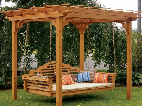 Hanging Bed Pergolas For Outdoor Living  from GSM Doors