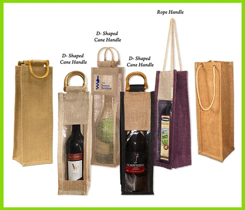 Jute Wine Bottle Carrier Bag