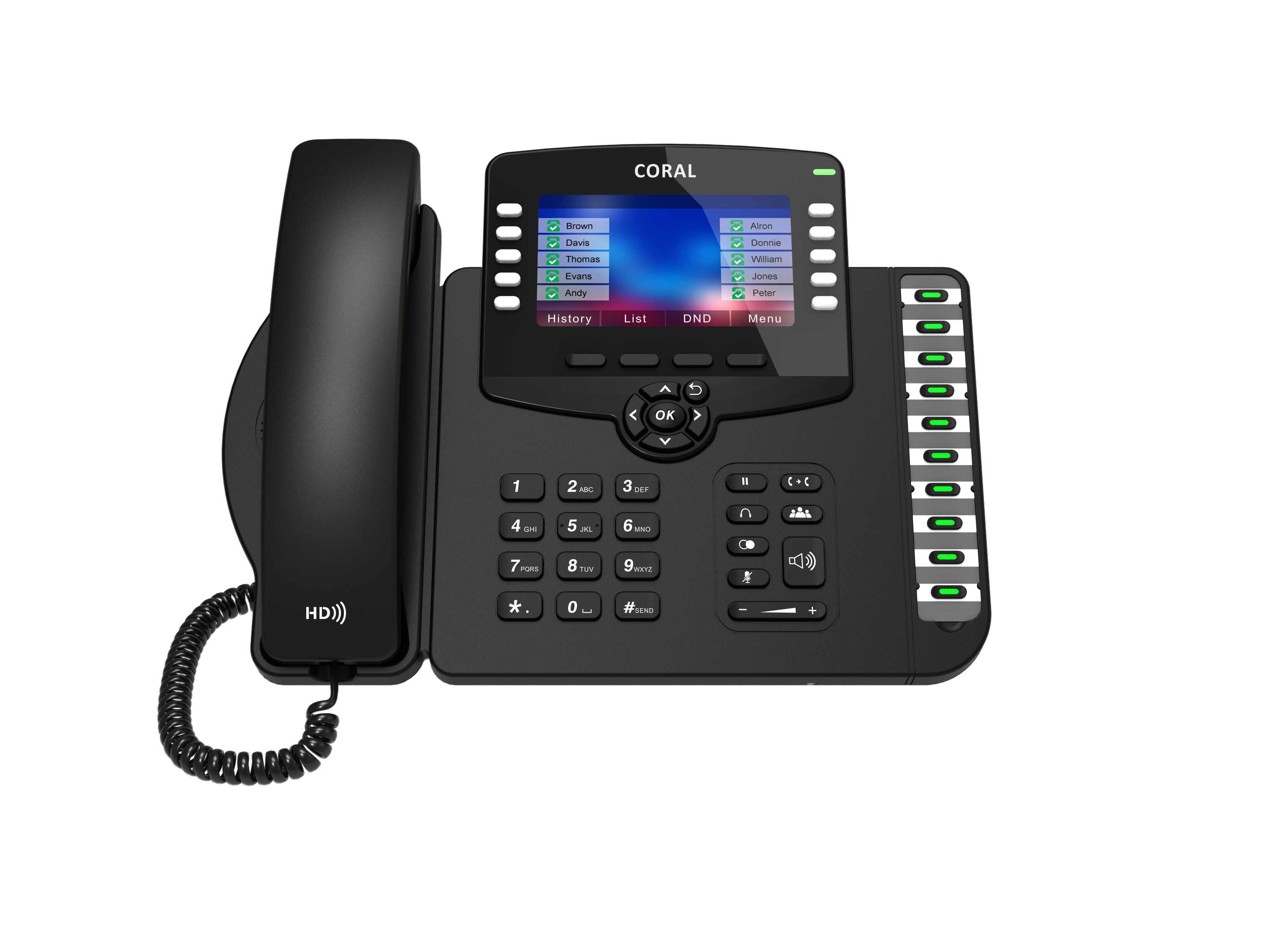 CORAL DHVANI - IP6LP, 6 Line, HD Voice, POE, Colour Display from Coral Telecom Limited