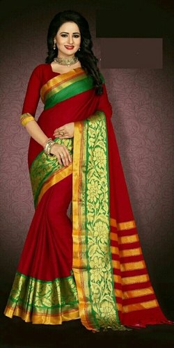 Cotton Silk With Jacquard Design Saree from Manasa Handloom & Textiles