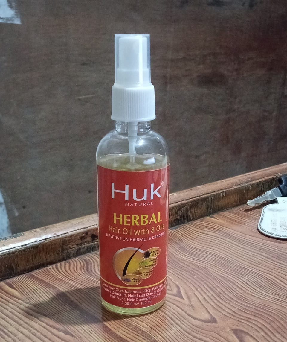 Huk Herbal Hair Oil 100ml with 8 Oils from Huk