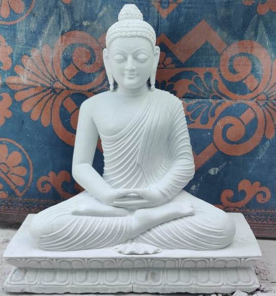 Buddha Statue in white marble  from AMBER ART EXPORT