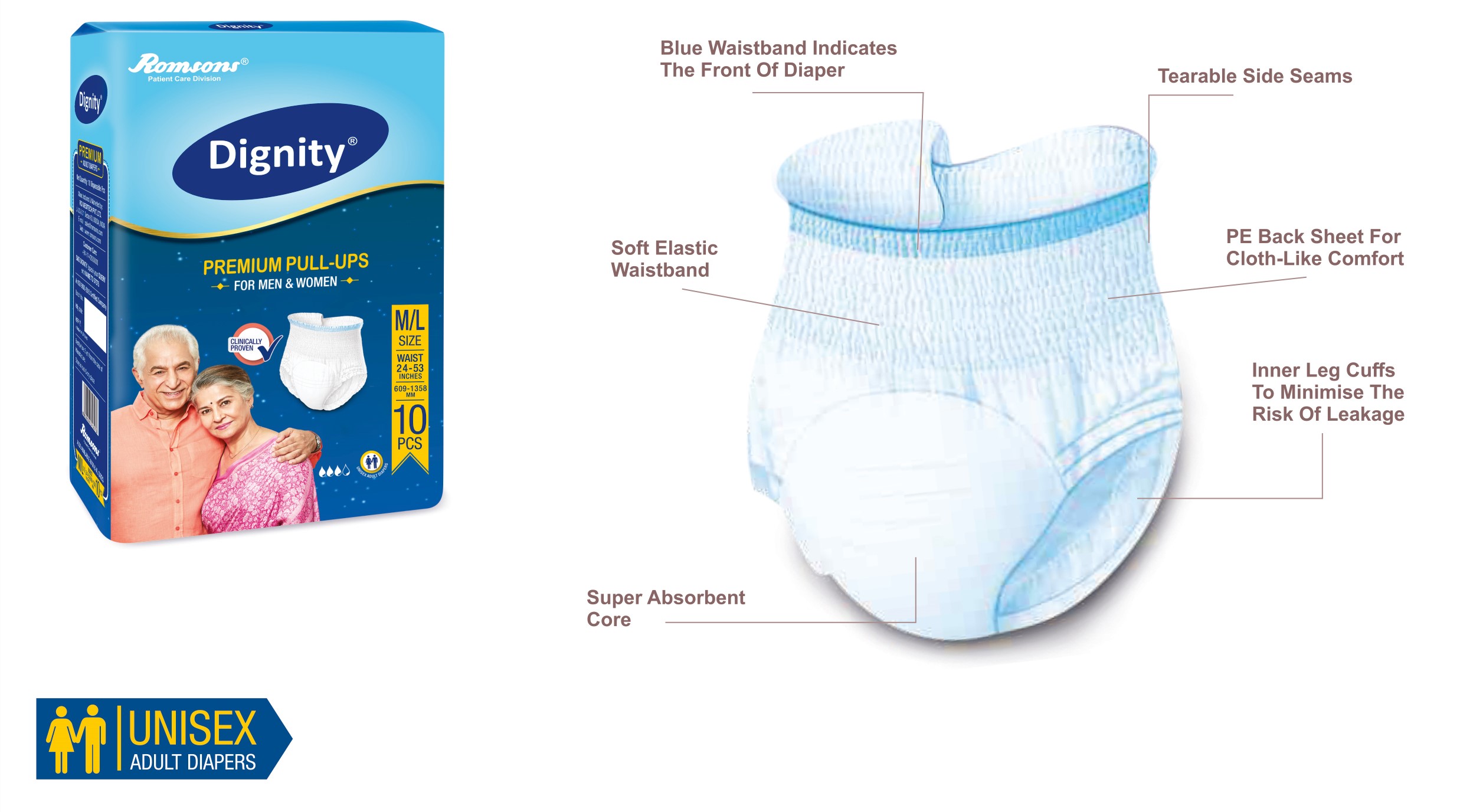 Romsons Dignity Pull UP Diapers  from RGI Meditech Pvt. Ltd 