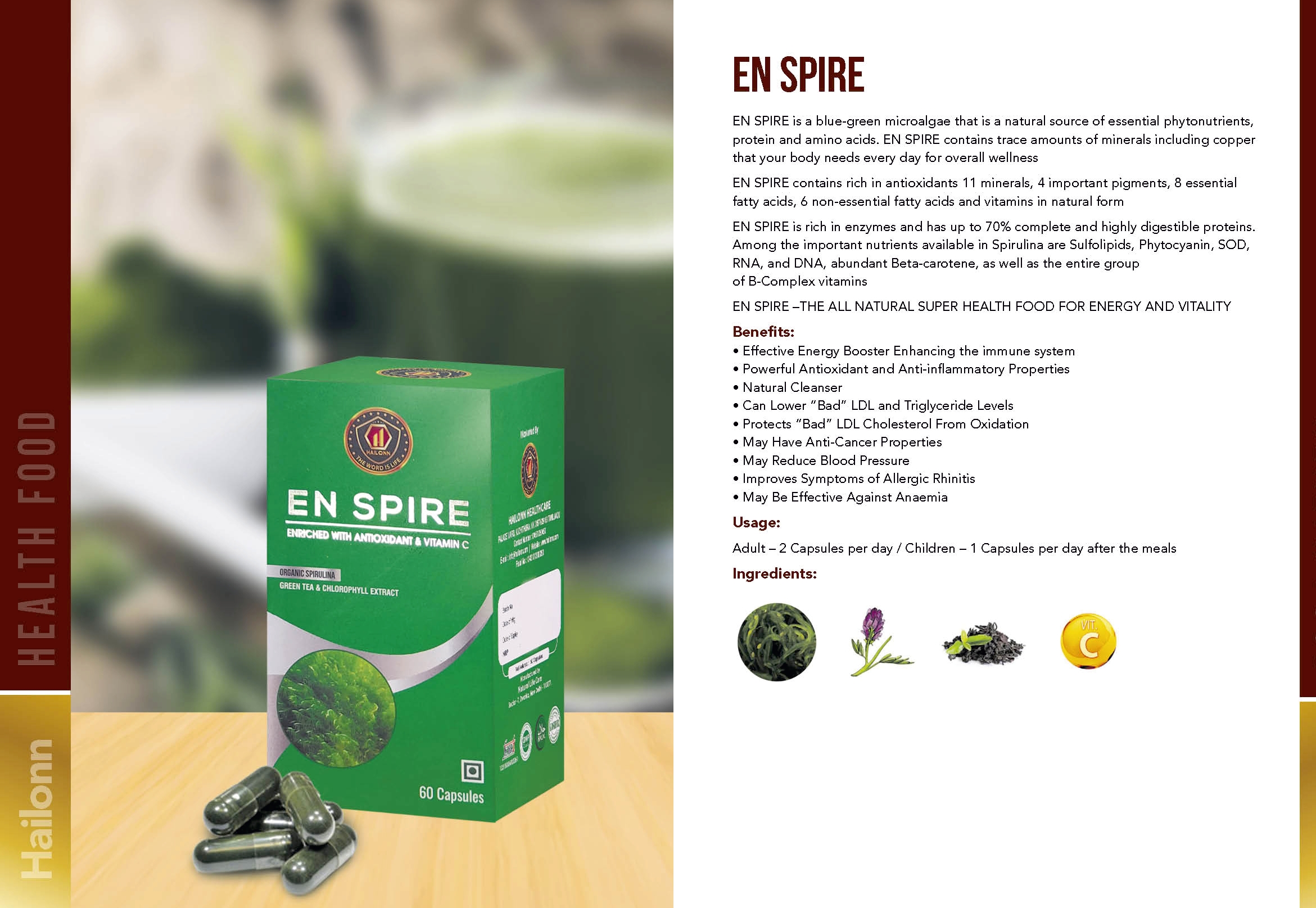 HEALTH FOOD -  EN SPIRE from Hailonn Health Care