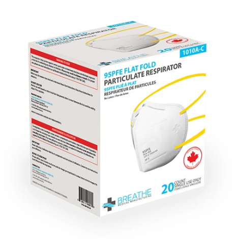 N95 Industrial Flat Fold Particulate Respirator from Breathe Medical Manufacturing