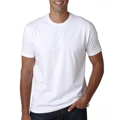 Mens White Plain T Shirt from Fastech Fashions Private Limited