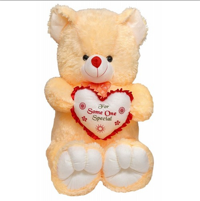 ToYBULK customized Toy's Manufacturing Classic 2.5 Feet (75 Cm)Teddy Bear With Heart Butter Color from ToYBULK