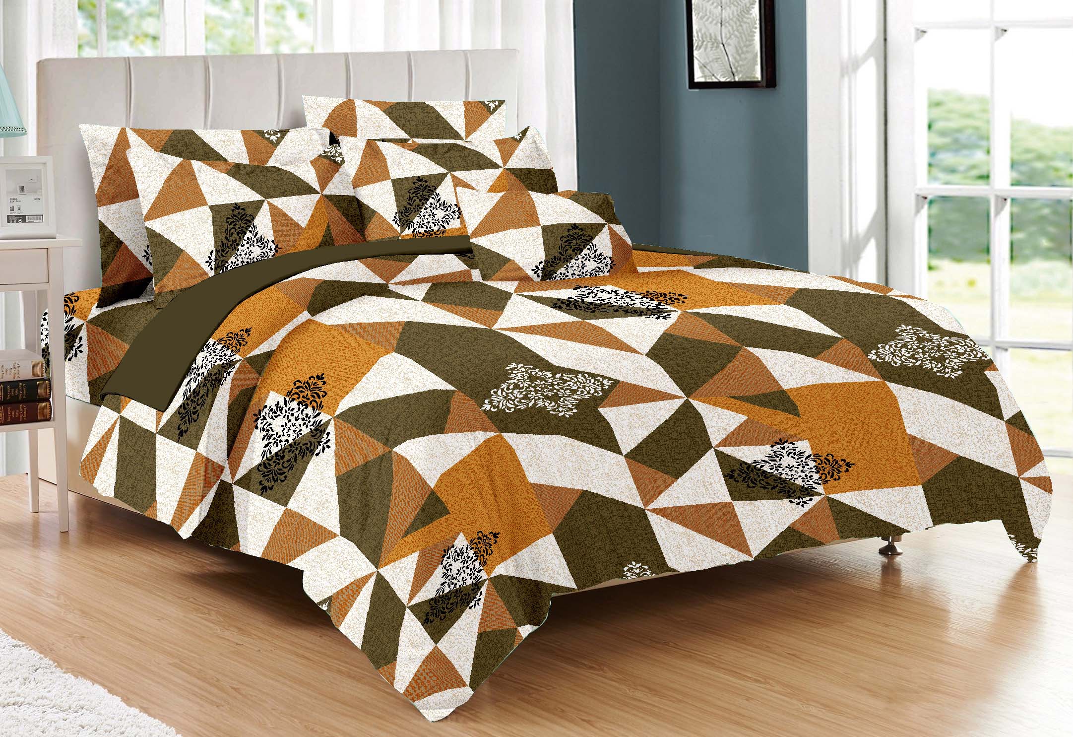 Printed Double Bed Sheet - Ecolux-4002B