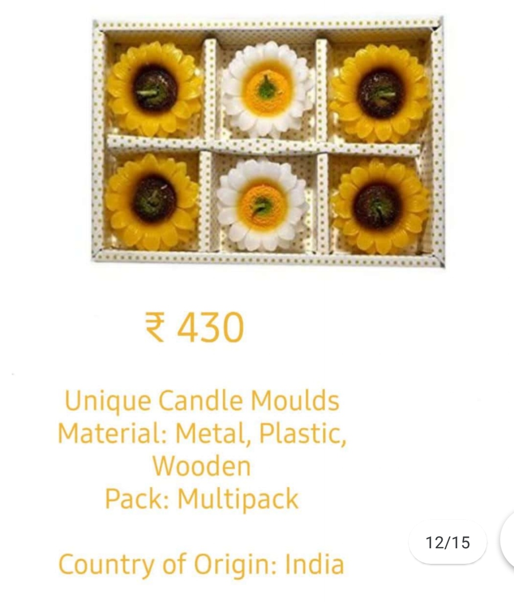 Sunflower candles from Veda's Decor Enterprises