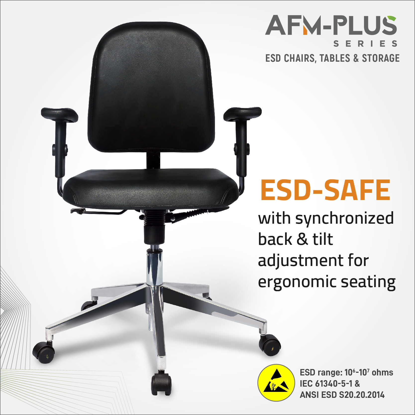 Messung Antistatic Leather ESD Chair from Messung Workplace Technology