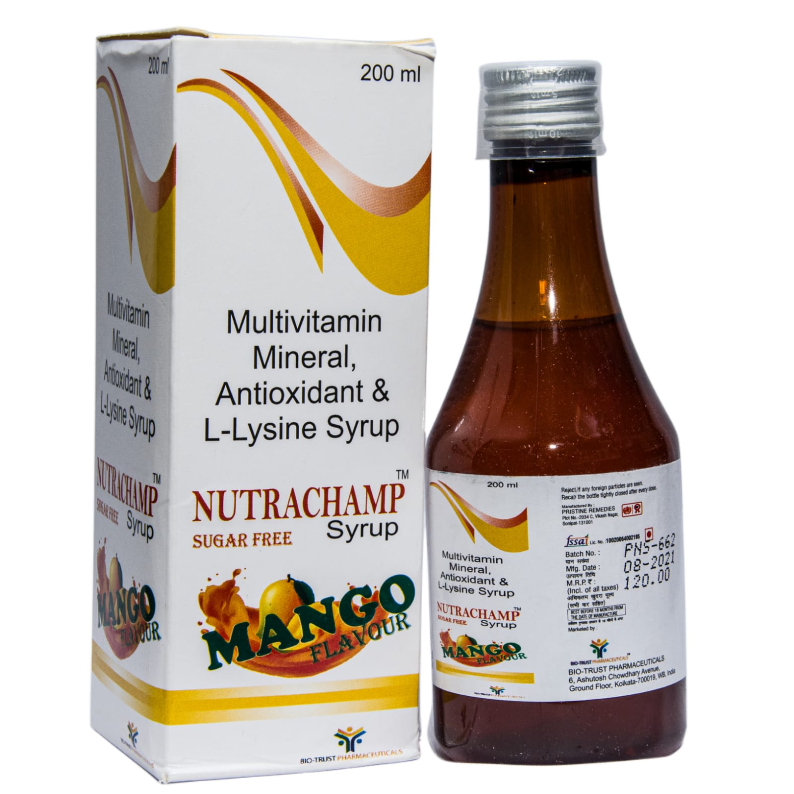 NUTRACHAMP Syrup  || Multivitamin Mineral , Antioxidant & L-Lysine Syrup from Bio Trust Pharmaceuticals