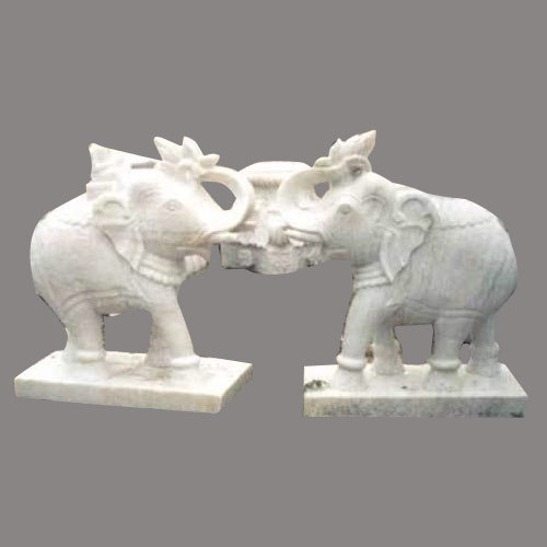 White Marble Elephant Statues from Aaliya stones 