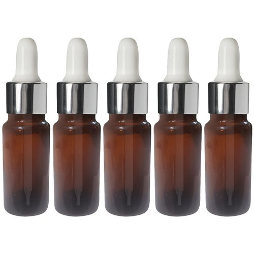 Amber Color Cosmetic Glass Dropper Bottle For Serum, Essential Oil - 10ml from Zenvista Meditech Pvt. Ltd.