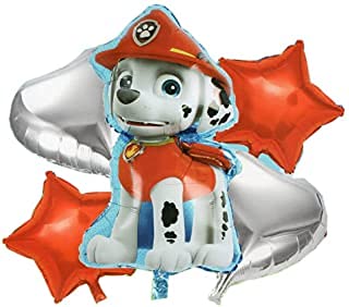 Paw Patrol Cartoon Theme Foil Balloons 5 Pcs Set for Birthday, Parties, Celebrations, Anniversary, Event Festive Decorations From KriShiv Decorations from KriShiv Decorations