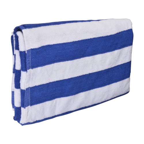 Cotton Pool Towels With White And Blue Stripes from Viktoria Homes