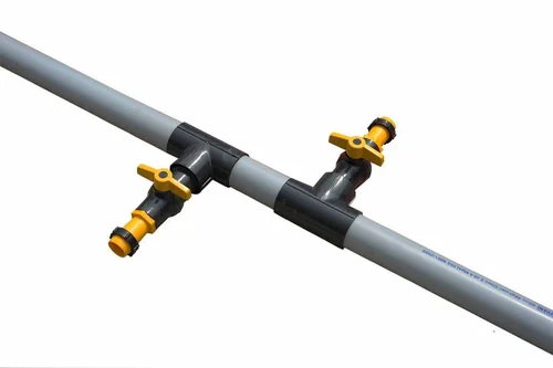 PVC Tee 63 mm with Ball Valve / 40 mm Lock