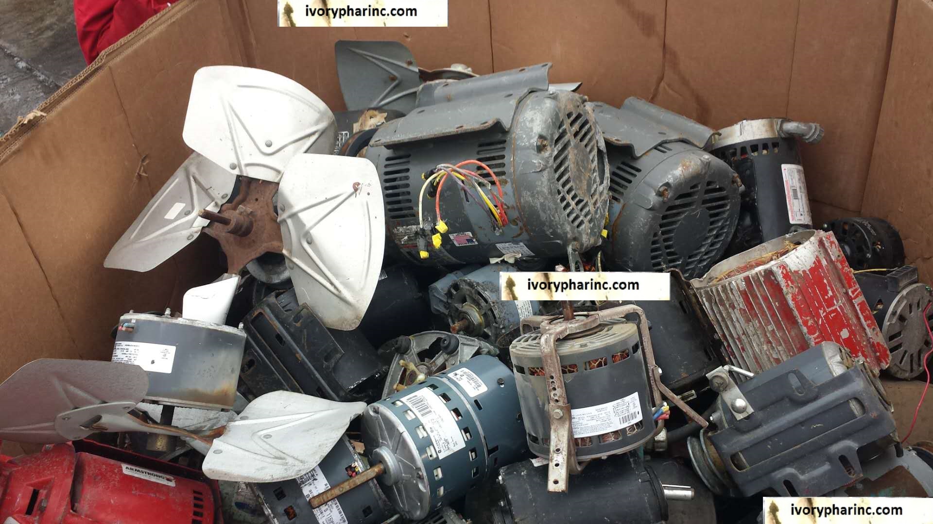 DC, AC, and HP electric motors scrap for sale at ivoryPharinc. COM  from ivory Phar S.A. de C.V. - scrap trading company 