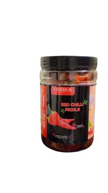 Vedika Red Chilli Stuffed Pickle from TMVG Global Food Pvt Ltd