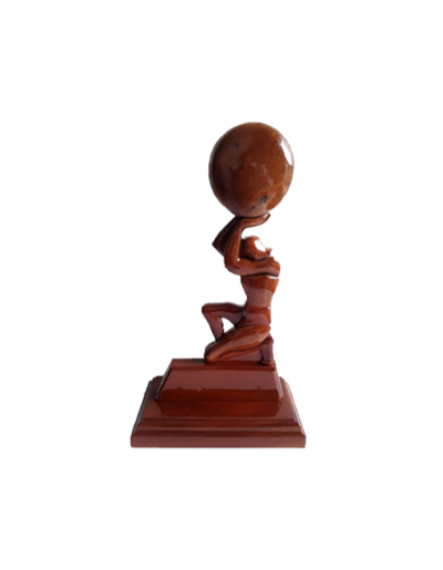 Wooden Omni Man Table Statue