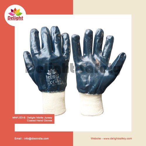 Delight MNFJ33-B Nitrile Jursey Coated Hand Gloves from Delight Industrial Solutions Private Limited